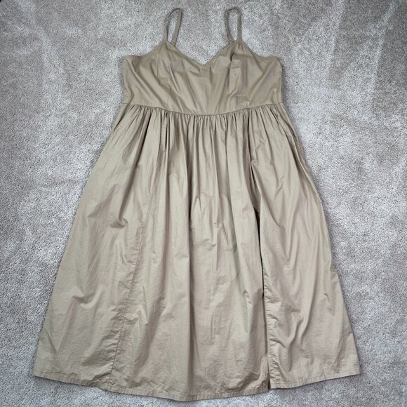 Old Navy Dress Womens XXL Brown Cotton Country Western Prairie Minimalist Basic - Picture 1 of 9